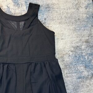 Honey &‎ Rosie Juniors Jumpsuit Size 14 Black Chiffon Wide Leg Mesh Neckline